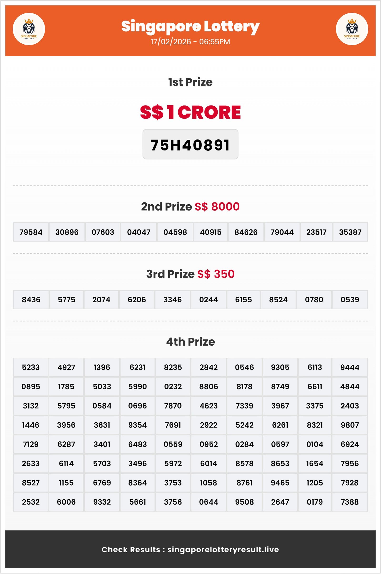 Thumbnail for     17/02/2026 Result | 06:55 PM